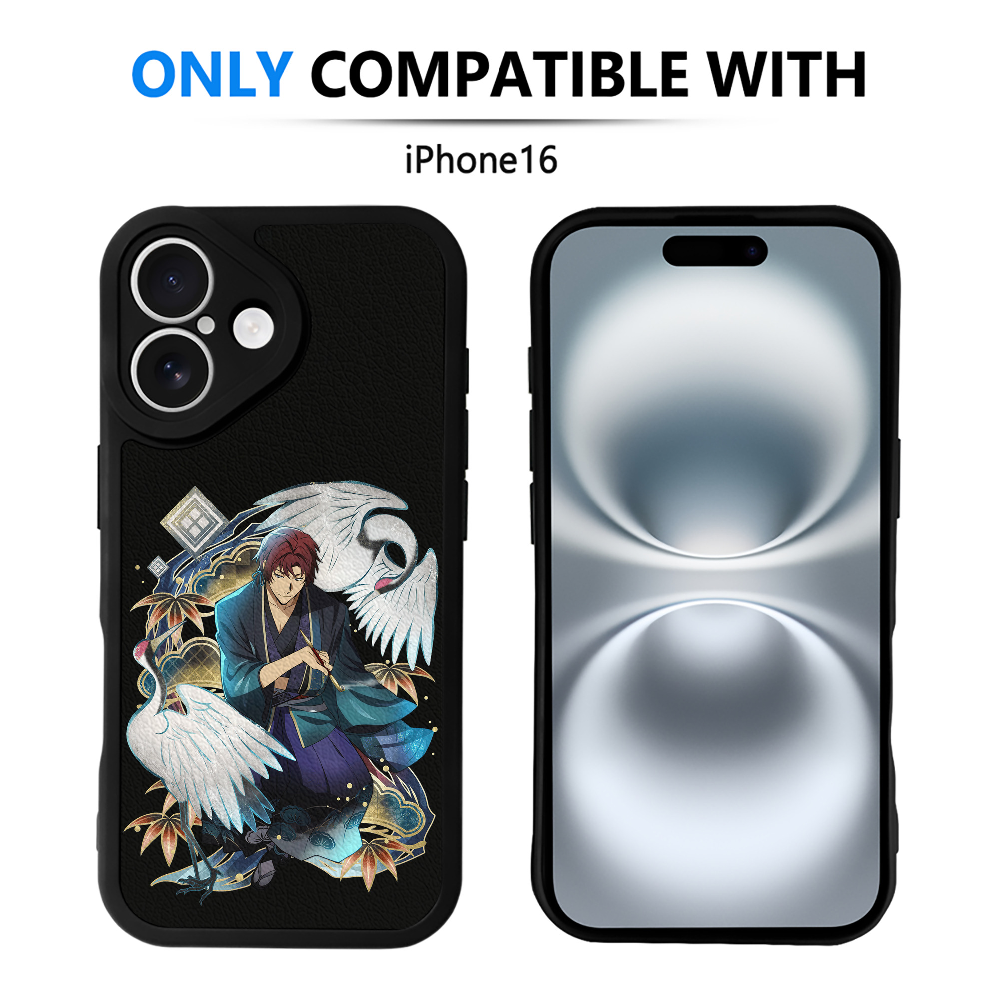 （画像用） 文豪ストレイドッグス Bungo Stray Dogs 【iPhone 16シリーズ対応】シリコンスマホケース（レザー調） 材質：シリコン